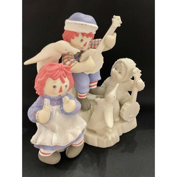 Vintage 2002 Department 56 Snowbabies Guest Collection Raggedy Ann & Andy NEW - Picture 2 of 6